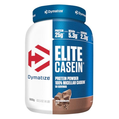 Dymatize Elite Caseïne Proteïne Poeder Rich Chocolate 1800g – Caseïne proteïne poeder met BCAA's