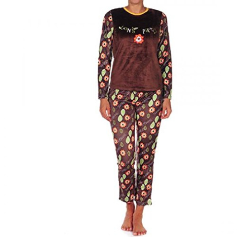 Cucuc - Dames pyjama bruin XXL