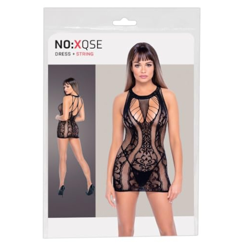NO:XQSE Jurk en string S-L Zwart