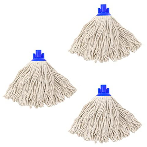 Katoenen String Schroef op Type Mop Vervanging Hoofd Refill Compatibel met Alle Standaard US Threading Pole - 3 STKS