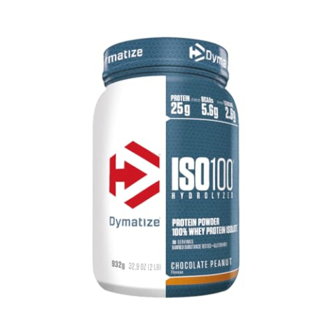 Dymatize ISO 100 Hydrolyzed Chocolate Peanut 932g - Poeder met weiproteïne-hydrolysaat + -isolaat