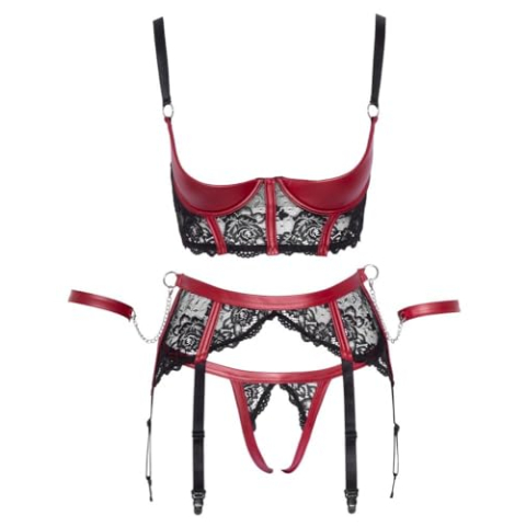 Cottelli BONDAGE Hefset XL Zwart/Rood
