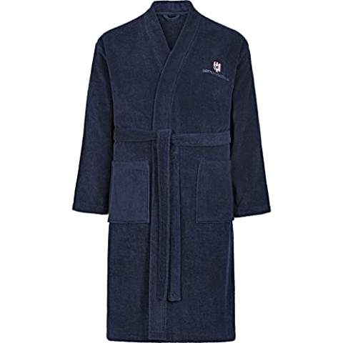 Jan Vanderstorm Heren Badjas Janning Blue, 4xl (xxxxl) - 68/70