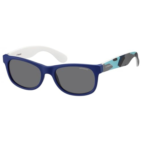 Polaroid P0300 Kinderzonnebril, T6D/Y2 camouflageblauw, 43, uniseks