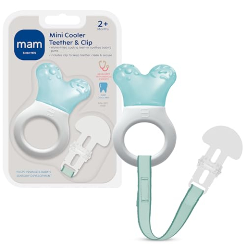 MAM Mini Tandjes Koeler en Clip, Blauw, 2 Plus Maanden