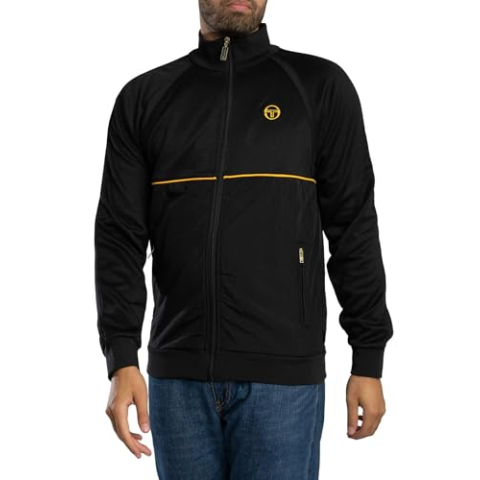 Sergio Tacchini Heren Nieuw Catania Trainingsjack, Black, XL