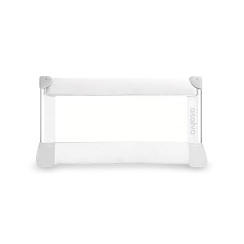 Asalvo Bedhek, valbescherming, inklapbare en draagbare leuning, eenvoudige montage, veilig en compact design, 90 cm, wit