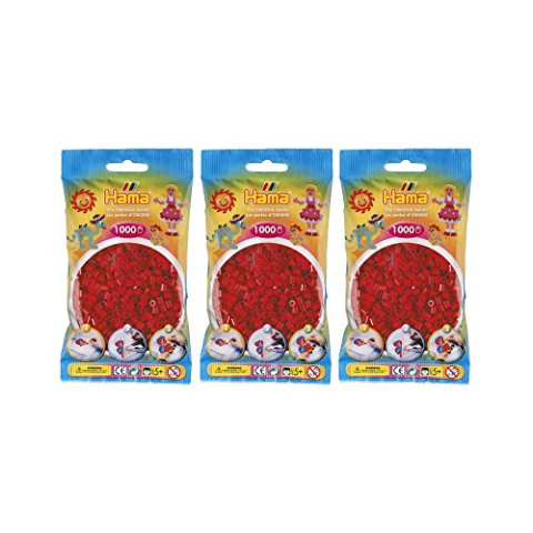 Hama 3000 stuks Midi kralen (3 x 1000 stuks), verschillende kleuren
