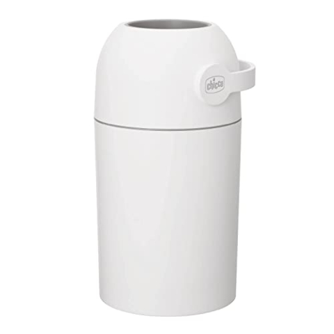 Chicco - Nappy Bin - Compacte Luieremmer met Deksel - Geurdicht - Eenvoudig in Gebruik - Makkelijk Schoon te Maken - Wit