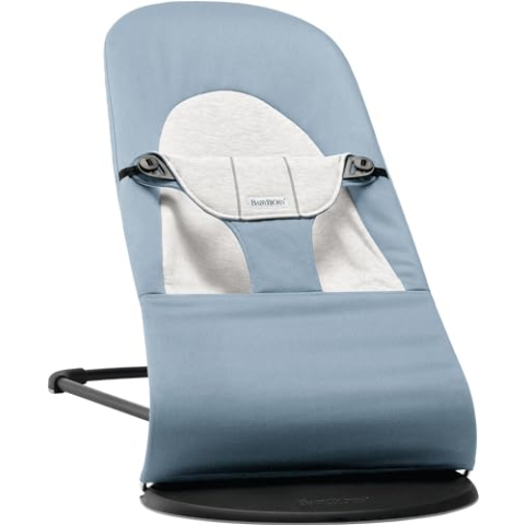 BabyBjörn Balance Soft, geweven/jersey, blauw/grijs