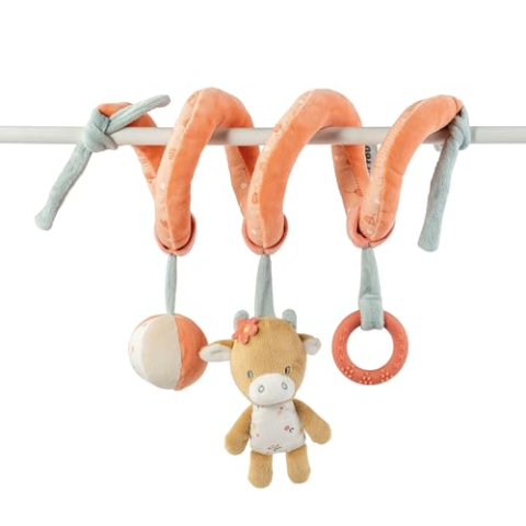 Nattou Cot Hanging Toy Mila, Lana en Zoe, One Size cm, Koraal