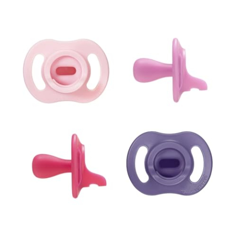 Tommee Tippee Ultralichte StayPut fopspeen, 18-36 m, set van 4, eendelig siliconen design