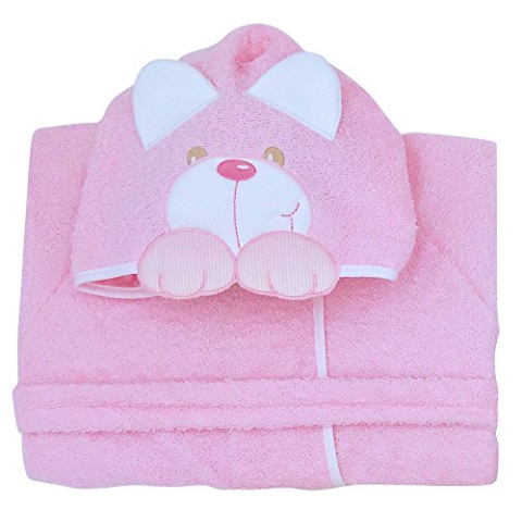 Andy & Helen 932XL badjas, geborduurd, roze