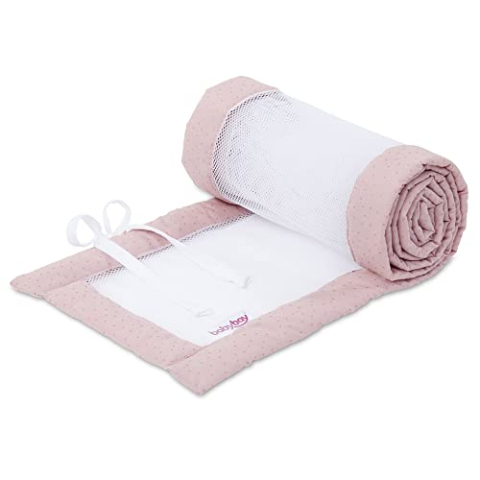 babybay Nestchen Mesh Royal geschikt voor model boxspring XXL, rosé glitterpunten goud