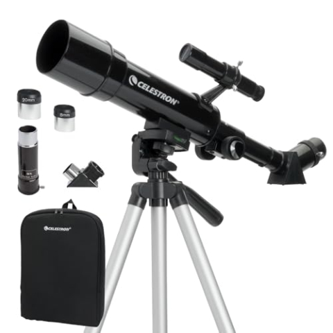 Celestron 21038 Travel Scope 50 Portable Refractor Telescope Kit with Backpack, Black