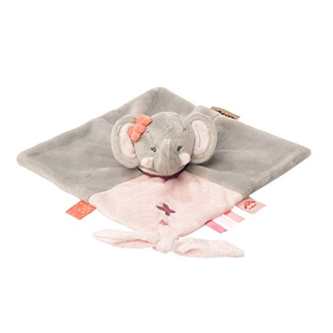 Nattou Knuffeldoek van Adèle de olifant, vriendje vanaf de geboorte, 27 x 27 cm, Adèle & Valentine, grijs/roze, 424165