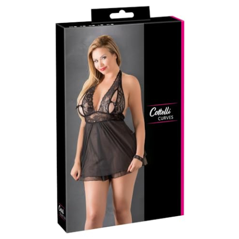 Plus Size Nachtjurkje Met Open Cups