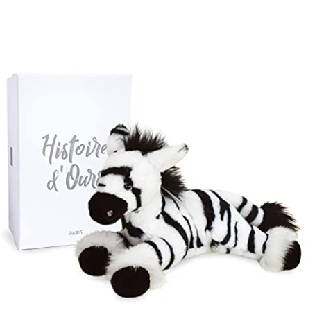 Zebra-Teddybeer-geschiedenis Zebre-25 cm, HO3048, wit