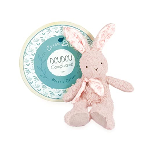 Doudou et Compagnie - Pantin Rabbit - Biologisch knuffeldier - roze - 25 cm - DOU BOTANIC BIO - DC3970