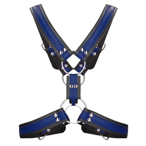Shots Ouch! Harnesses - Scottish Harness S/M - Blue