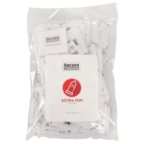 Secura Extra Fun 100pcs Bag Condooms Transparant 53 mm