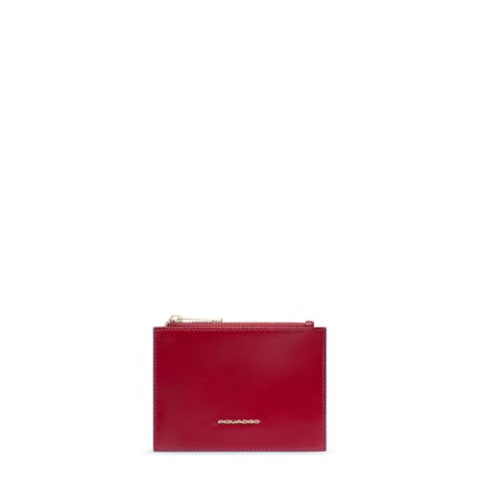 Piquadro Women's slim coin pouch Unisex leather red