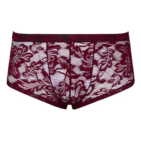 Svenjoyment Kanten broek in elegant voor heren Bordeaux S
