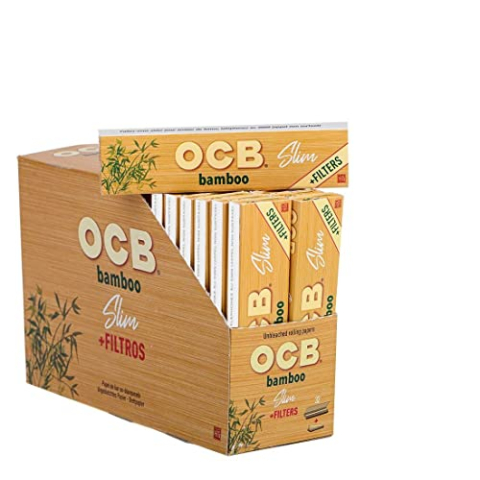 OCB Bamboe King Size slim papier + filtertips - 1 volle doos 32 boekjes