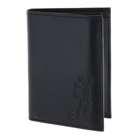oxmox Leren portemonnee Leather RFID Protect Kombibörse Lizard Embossed Black zwart