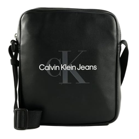 Calvin Klein Jeans Heren Monogram Crossover, Zwart, One Size, Handtassen