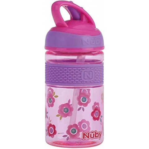 Nuby - 2N1 Beker met Harde Tuit uit Tritan™ - 360ml - roze - 4 jaar+