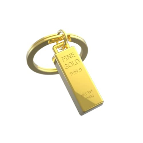 METALMORPHOSE - Gouden sleutelhanger - MTM044, Goud, 3.5, Eenheidsmaat