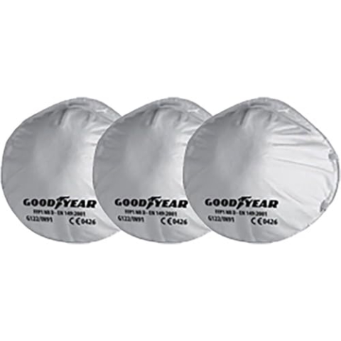 Goodyear FFP1 driedelig wit beschermingsmasker mod. G122/IN91 Werk
