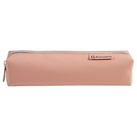 EXACOMPTA - Ref. 52580E - Karton met 6 vierkante Aquarel etuis - gemaakt van polyurethaan Gum Soft-Touch - Polyester voering - Afmetingen 22,5 x 5 cm