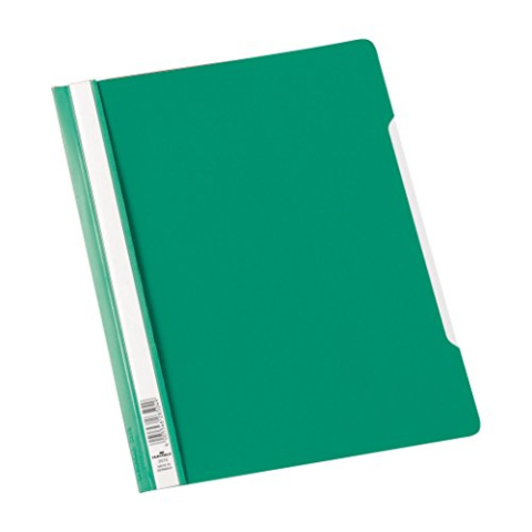 Durable 257005 Zichtsnelhechtmap PVC, extra breed, 50 stuks, groen, met transparante kaft