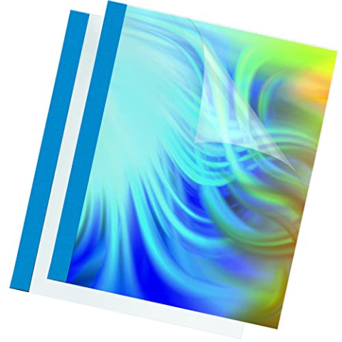 Fellowes Prestige Thermische Binding Covers 150 Micron/PVC Voor/220 g/m² Leder Gestructureerde Achterkant/Blauw