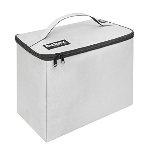 Wedo BigBox Cooler 582520 koeltas (polyester, volume: 16,5 l, thermische isolatie, 2 ritssluitingen) lichtgrijs