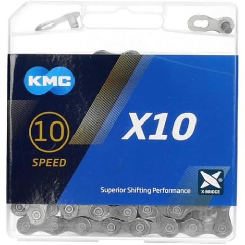 KMC Uniseks ketting, X10, grijs, 1/5,1 cm x 11/325,1 cm