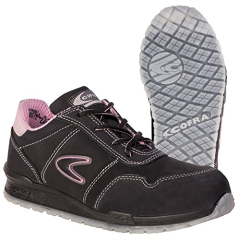 Cofra 78500-010.W38 ALICE S3 SRC veiligheidsschoenen, zwart/roze, maat 38