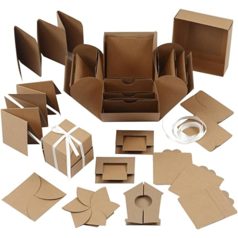 Creativ e 25380 explosiebox, afmetingen 7 cm x 7 cm x 7,5 cm + 12 cm x 12 cm x 12 cm, tak