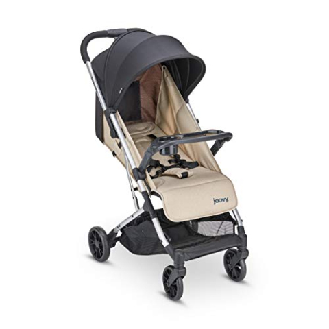 Joovy Kooper 8228 Kinderwagen, lichte kinderwagen, compact inklapbaar met plank, beige