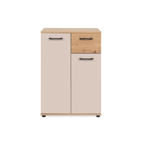 Calicosy Dressoir met 2 deuren en 1 lade in eiken- en kasjmiereffect, 60 cm breed - LINO