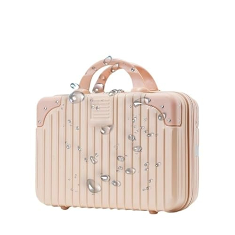 WJLYDM Mini-bagagetas, reiskoffer, make-uptas, boot, voor dames, Roze, Eén maat, Boheems