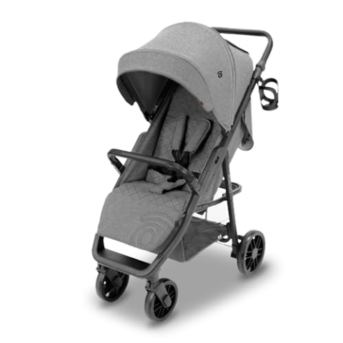 Kinderwagen merk ASALVO. Model NESS 2 STAALGRIJS