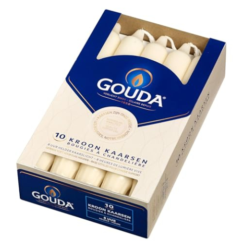 Gouda Kroonkaars Ivoor 200/24, 10 Stuk