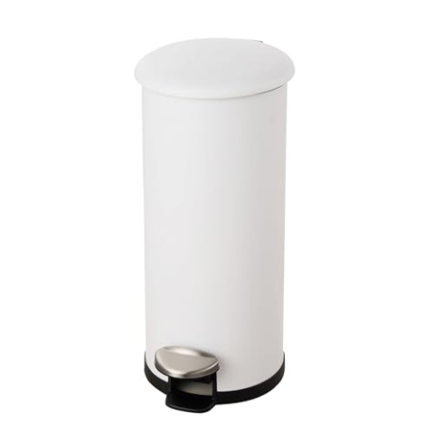 helit H2406605 - Afvalbak "de zink" 20 liter, afvalbak wit, pedaalemmer, afvalbak