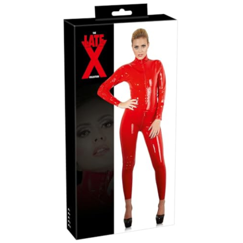 Late X Latex Catsuit voor damen Kruis S