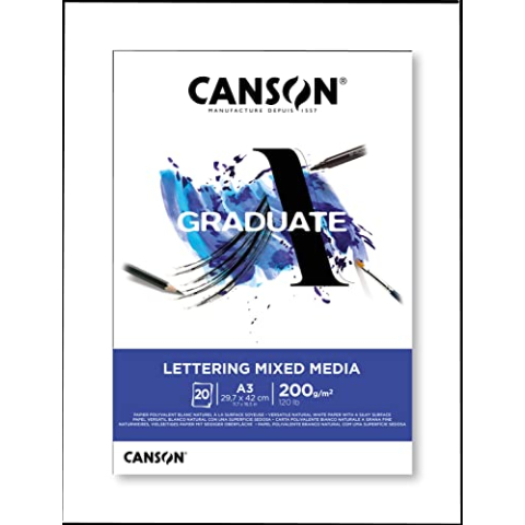 CANSON - Graduate – Lettering Mix Media – blok 20 vellen – A3 – 200 g/m²