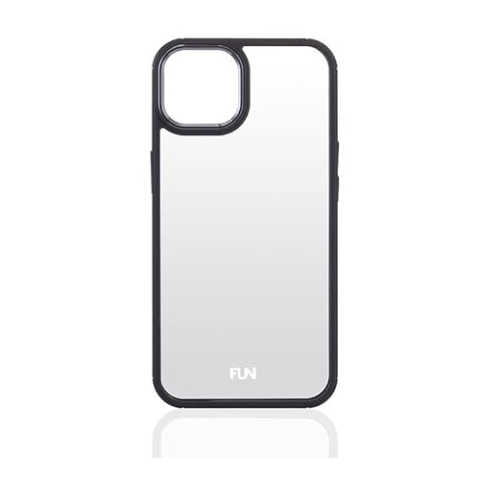 Fun Camera Protect Cover Clear Black voor Apple iPhone 15 Pro