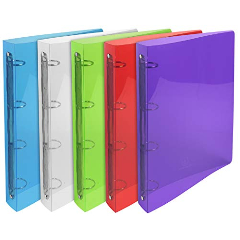 Classeur 4 anneaux 30 mm polypropylene crystal - a4 maxi
